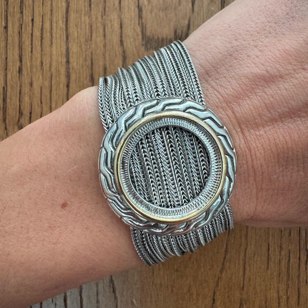 Y2K Silver Multi-Strand Chain Bracelet